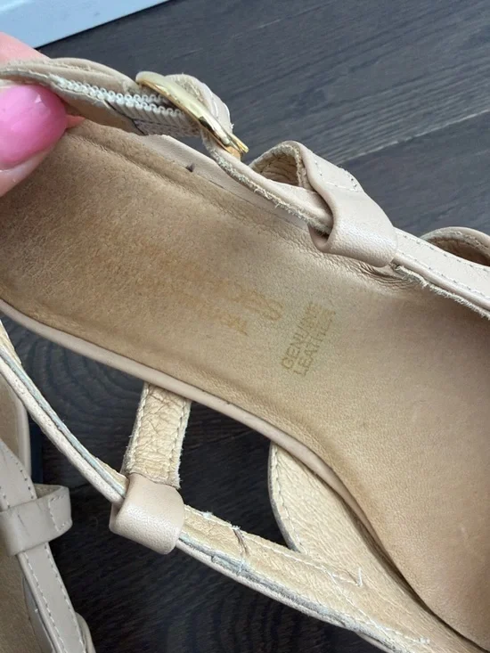 Leather Black cap toe slingback flats 38 - Picture 7 of 7